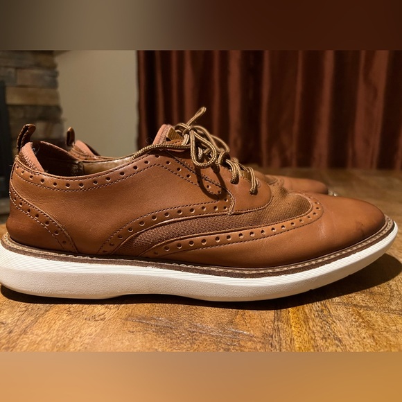 Clarks Mens Brantin Wing Brown Leather Casual Oxford Sneaker Shoes Sz 10 M - Picture 10 of 13